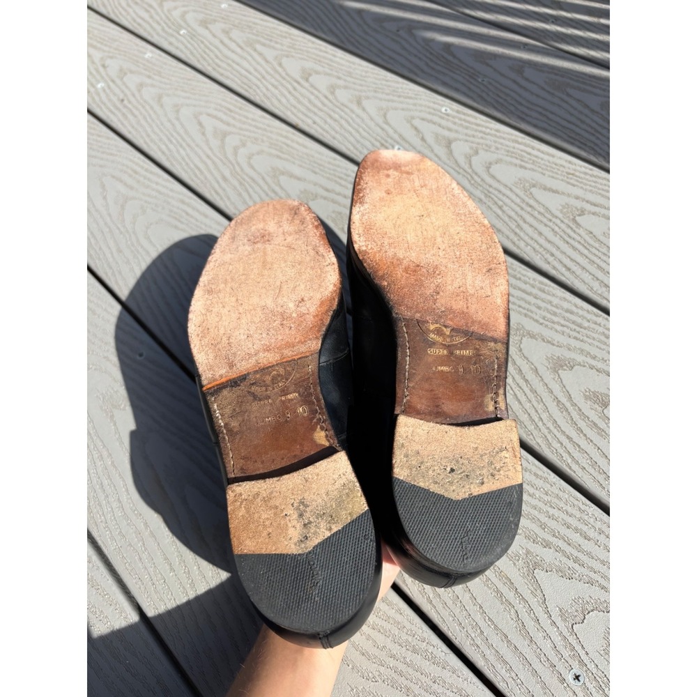 Edward Green Penny Loafers Flat Dress Shoes Men's Size US 10.5 D Black Leather - Picture 11 of 11